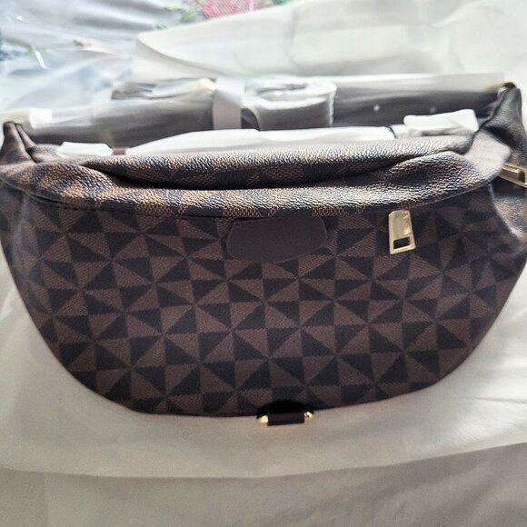 Anck Fanny Pack Women's Crossbody Belt Bag, Chocolate Brown 13x6x6" - Picture 2 of 8